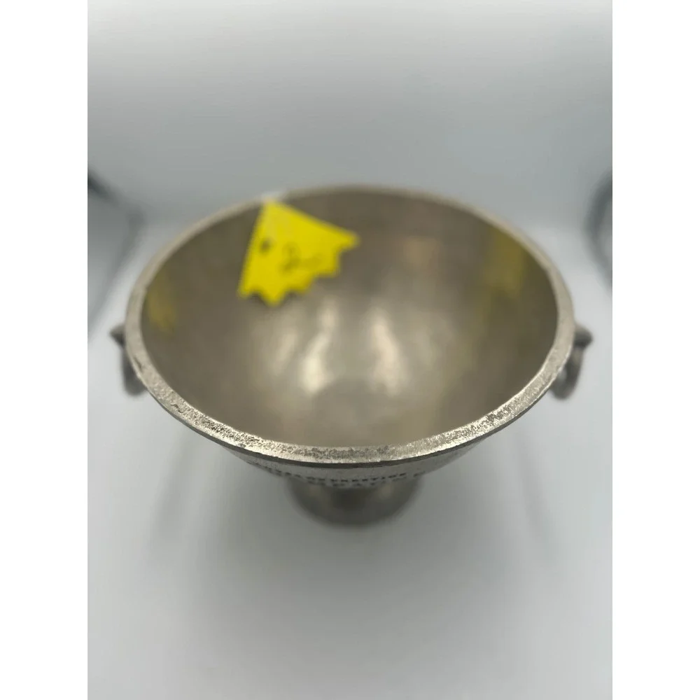 Vintage Champagne Bucket Duc de Lavoie Pedestal Chiller Silver Tone Handle #2